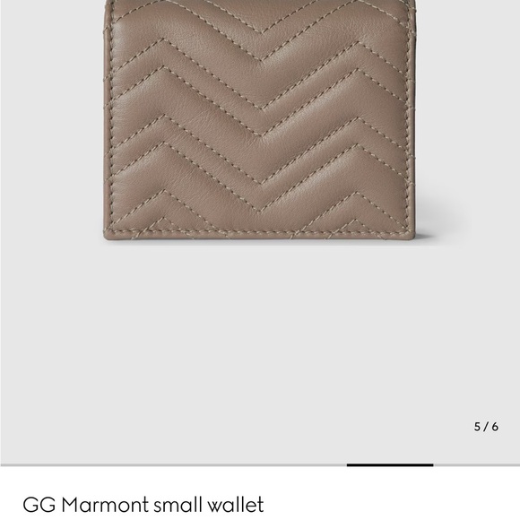 NEW Authentic Gucci Beige Leather Wallet with Gold Logo - Picture 8 of 10